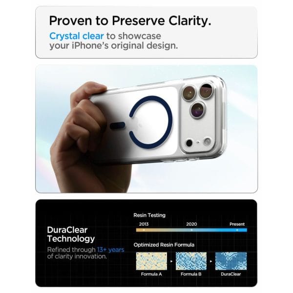 Θήκη iPhone 18 Pro Max / 17 Pro Max Spigen Ultra Hybrid MagFit MagSafe Clear / Deep Blue (ACS12121) - Image 7