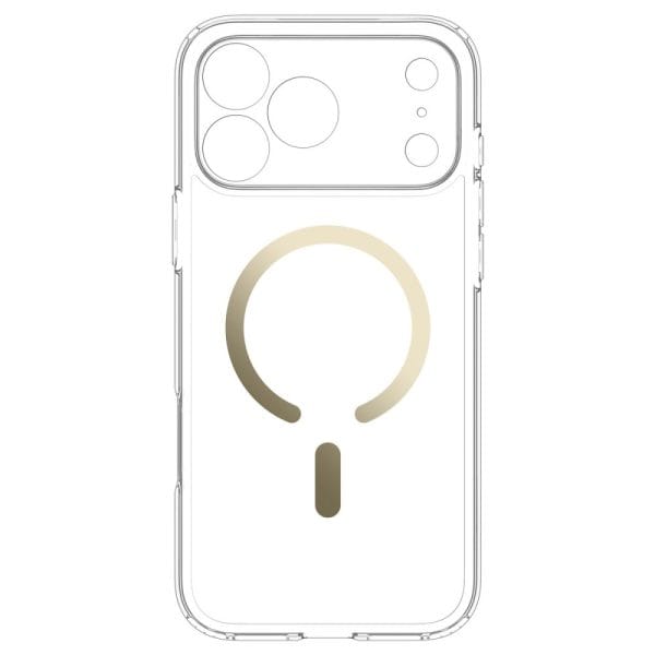 Θήκη iPhone 18 Pro Max / 17 Pro Max Spigen Ultra Hybrid MagFit MagSafe Clear / Gold (ACS12120) - Image 5