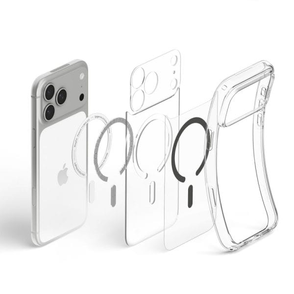 Θήκη iPhone 18 Pro Max / 17 Pro Max Spigen Ultra Hybrid MagFit MagSafe Clear / Graphite (ACS12119) - Image 6