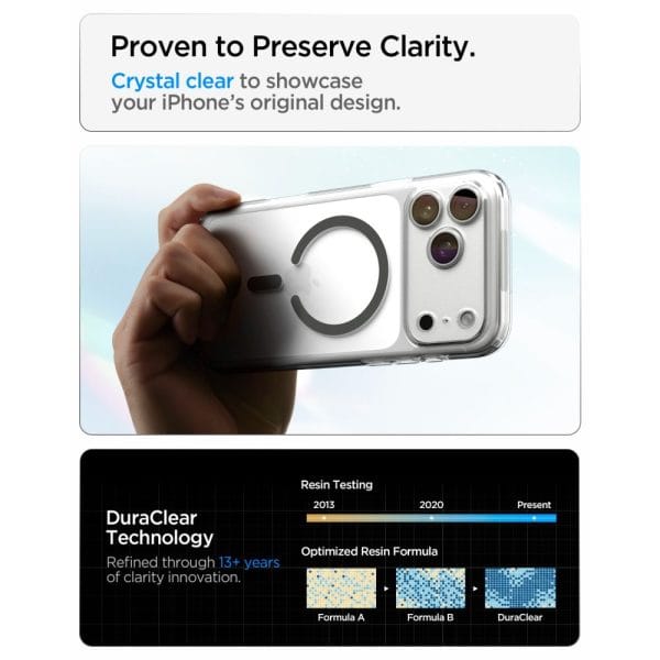Θήκη iPhone 18 Pro Max / 17 Pro Max Spigen Ultra Hybrid MagFit MagSafe Clear / Graphite (ACS12119) - Image 7