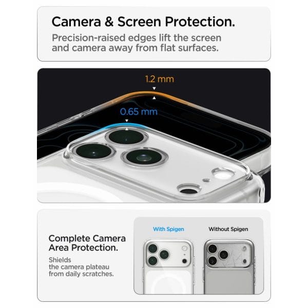 Θήκη iPhone 18 Pro Max / 17 Pro Max Spigen Ultra Hybrid MagFit MagSafe Clear / White (ACS12118) - Image 12