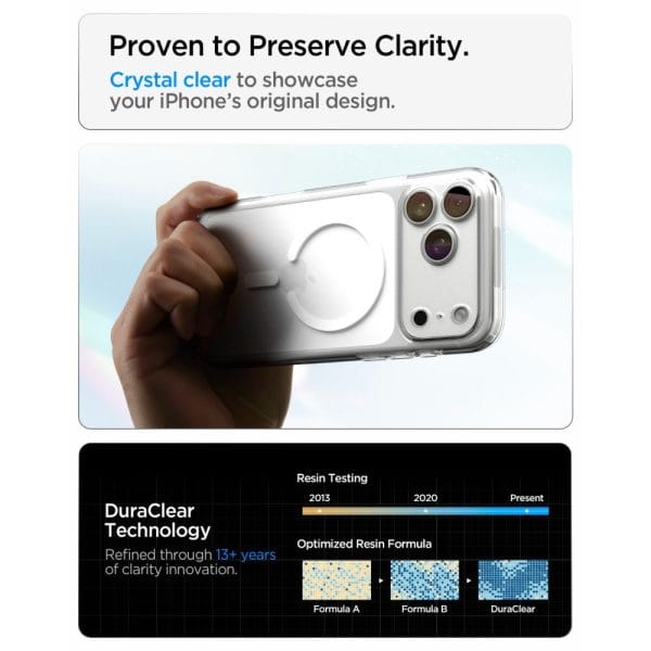 Θήκη iPhone 18 Pro Max / 17 Pro Max Spigen Ultra Hybrid MagFit MagSafe Clear / White (ACS12118) - Image 7