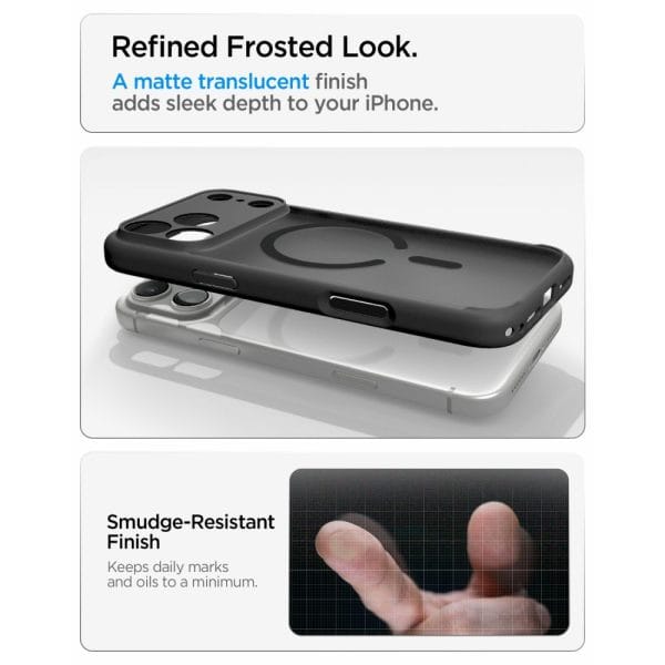 Θήκη iPhone 18 Pro Max / 17 Pro Max Spigen Ultra Hybrid MagFit MagSafe Frost Black (ACS12123) - Image 7