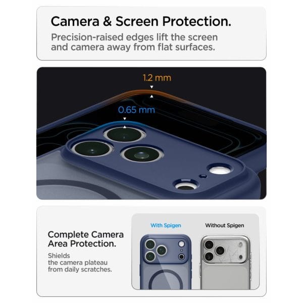 Θήκη iPhone 18 Pro Max / 17 Pro Max Spigen Ultra Hybrid MagFit MagSafe Frost Deep Blue (ACS11918) - Image 11