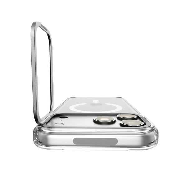Θήκη iPhone 18 Pro / 17 Pro Spigen Ultra Hybrid Optik S MagFit MagSafe Kickstand Clear/Silver (ACS11921) - Image 5
