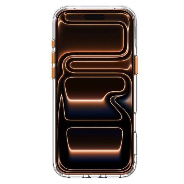 Θήκη iPhone 18 Pro Max / 17 Pro Max Spigen Ultra Hybrid Optik S MagFit MagSafe Kickstand Clear/Orange (ACS11910) - Image 4
