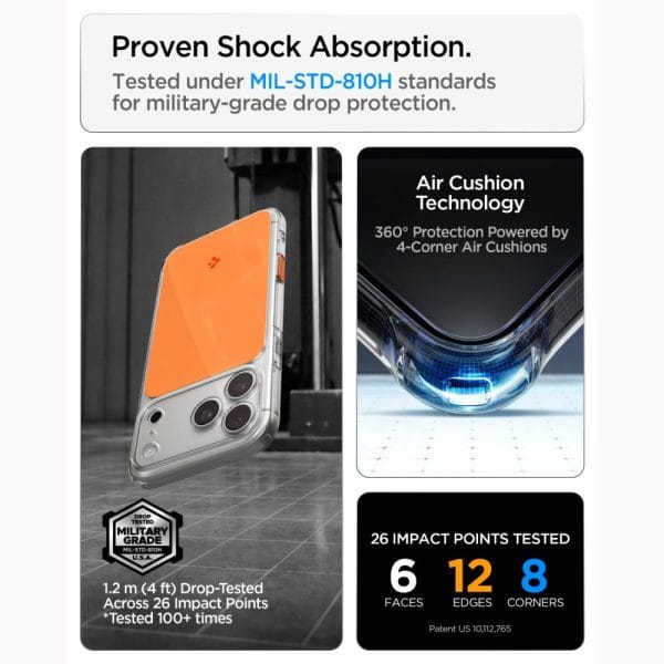 Θήκη iPhone 18 Pro / 17 Pro Spigen Ultra Hybrid T MagFit MagSafe Glossy Orange (ACS12170) - Image 11