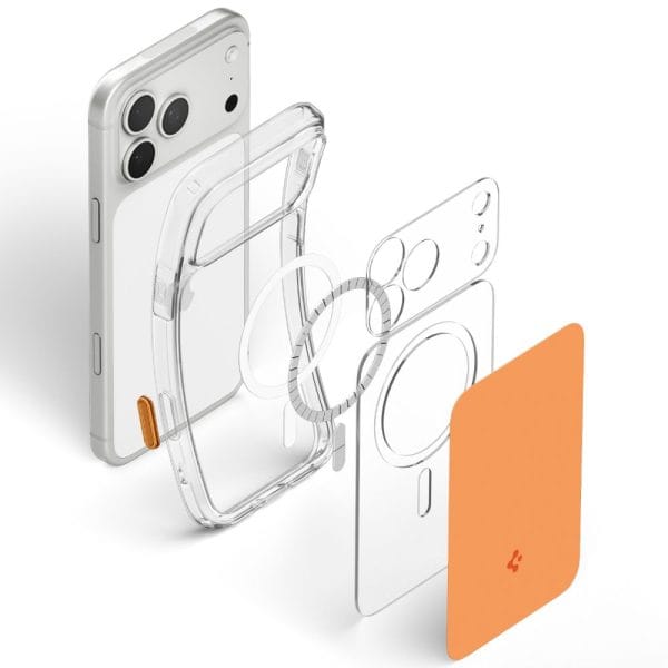Θήκη iPhone 18 Pro / 17 Pro Spigen Ultra Hybrid T MagFit MagSafe Glossy Orange (ACS12170) - Image 4