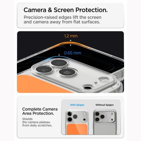 Θήκη iPhone 18 Pro Max / 17 Pro Max Spigen Ultra Hybrid T MagFit MagSafe Glossy Orange (ACS12133) - Image 12