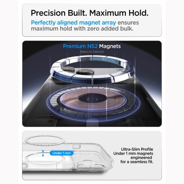 Θήκη iPhone 18 Pro Max / 17 Pro Max Spigen Ultra Hybrid T MagFit MagSafe Glossy White (ACS12132) - Image 10