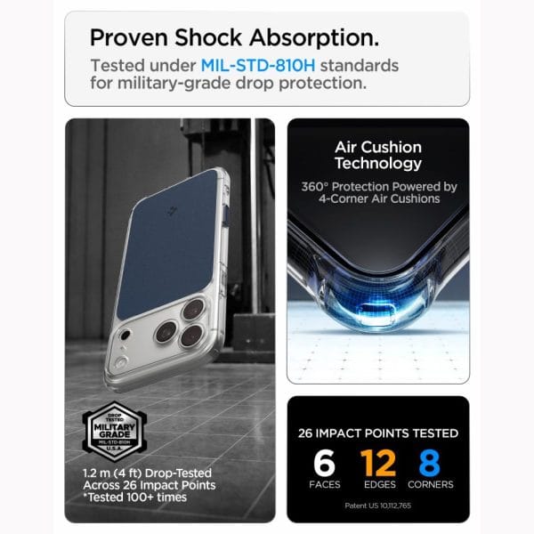 Θήκη iPhone 18 Pro Max / 17 Pro Max Spigen Ultra Hybrid T MagFit MagSafe Matte Blue (ACS12135) - Image 11