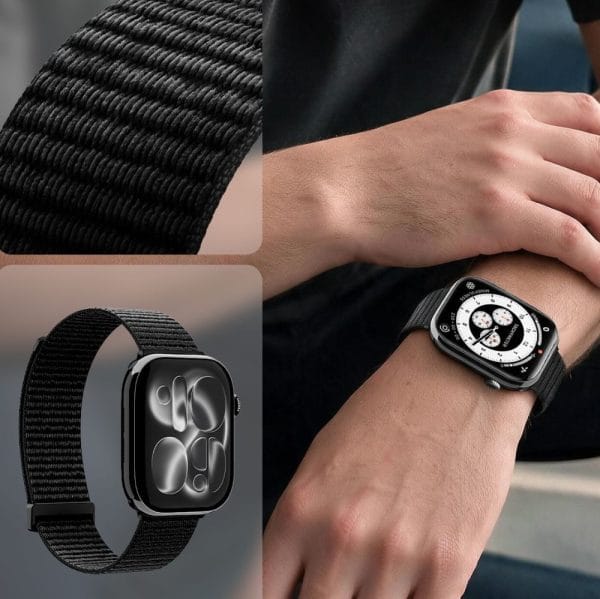 Λουράκι Apple Watch 44 / 45 / 46 / 49mm Spigen WBF01 Band Black (AMP11833) - Image 6