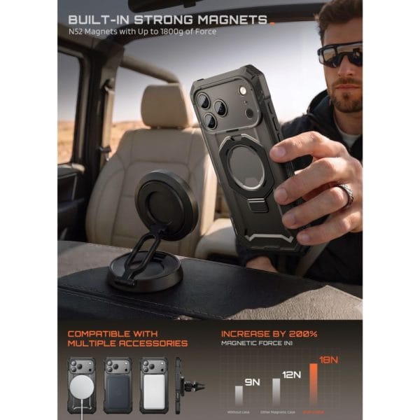 Θήκη iPhone 18 Pro / 17 Pro Supcase Grip Pro Mag MagSafe Black - Image 11