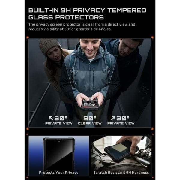 Θήκη Samsung Galaxy Z Fold 8 Supcase UB Grip Mag MagSafe Privacy Glass Black - Image 11