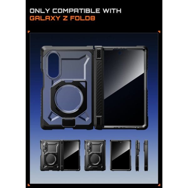 Θήκη Samsung Galaxy Z Fold 8 Supcase UB Grip Mag MagSafe Privacy Glass Black - Image 5