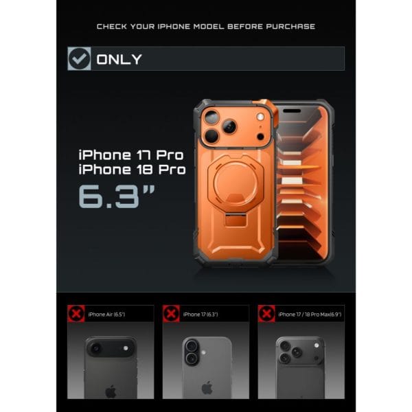 Θήκη iPhone 18 Pro / 17 Pro Supcase UB Grip Mag MagSafe Coral - Image 4