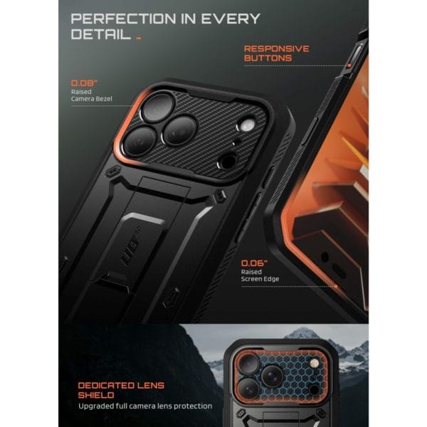 Θήκη iPhone 18 Pro / 17 Pro Supcase Unicorn Beetle Pro Black - Image 11