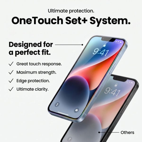 Τζάμι Προστασίας iPhone 18 Pro Max / 17 Pro Max Tech-Protect OneTouch Set+ 2-Pack Clear - Image 7
