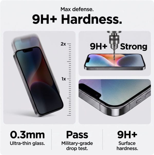 Privacy Τζάμι Προστασίας iPhone 18 Pro Max Tech-Protect OneTouch Set Spy+ 2-Pack - Image 9