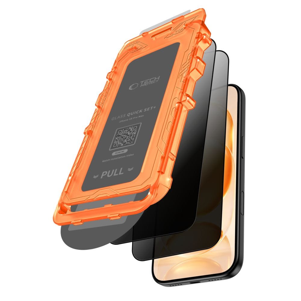 Τζάμι Προστασίας Privacy iPhone 18 Pro Tech-Protect Quick Set Spy+ 2-Pack - Image 2