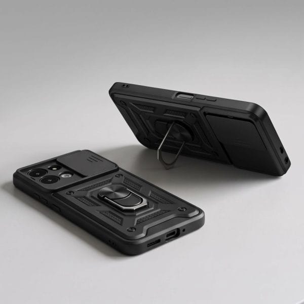 Θήκη Xiaomi Redmi 17 4G / 5G Tech-Protect CamShield Pro Black με Camera Slider & Ring 360° - Image 7