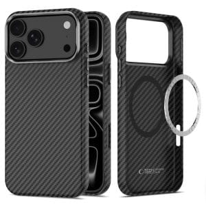 Θήκη iPhone 18 Pro 17 Pro Tech-Protect Ion Carbon MagSafe Black Silver