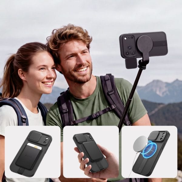 Θήκη iPhone 17 Pro / 18 Pro Tech-Protect Kevlar Aura MagSafe Matte Black - Image 4