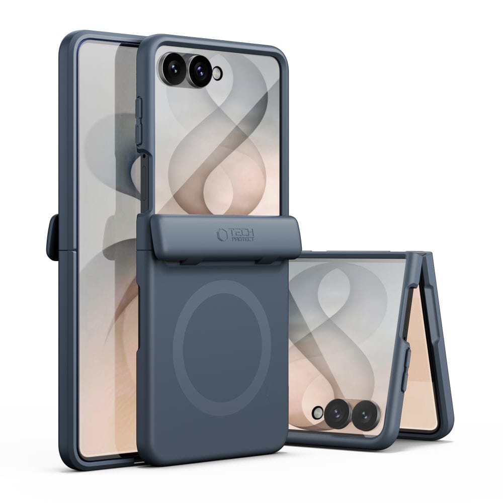 Θήκη Samsung Galaxy Z Flip 8 Tech-Protect Kevlar Aura MagSafe Navy Blue - Image 2