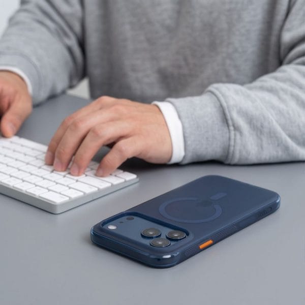Θήκη iPhone 18 Pro / 17 Pro Tech-Protect MagAir MagSafe CC Matte Deep Blue - Image 7
