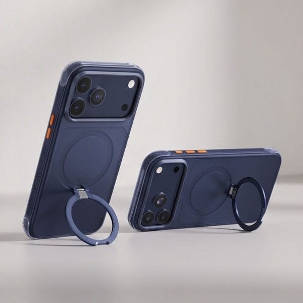 Θήκη iPhone 18 Pro Max / 17 Pro Max Tech-Protect MagAir Stand MagSafe CC Matte Deep Blue - Image 6