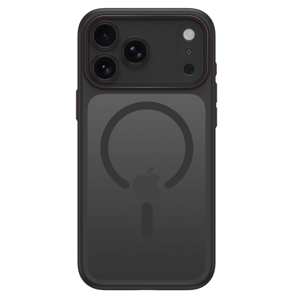 Θήκη iPhone 18 Pro / 17 Pro Tech-Protect MagCam MagSafe Matte Black/Red - Image 3