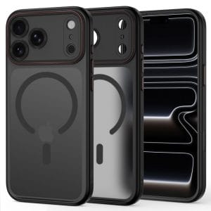Θήκη iPhone 18 Pro 17 Pro Tech-Protect MagCam MagSafe Matte Black Red