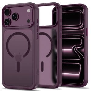 Θήκη iPhone 18 Pro 17 Pro Tech-Protect MagMat MagSafe CC Matte Dark Cherry