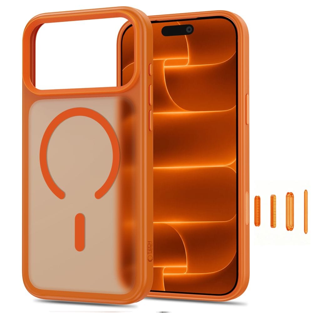 Θήκη iPhone 18 Pro Max / 17 Pro Max Tech-Protect MagMat MagSafe CC Matte Cosmic Orange - Image 2