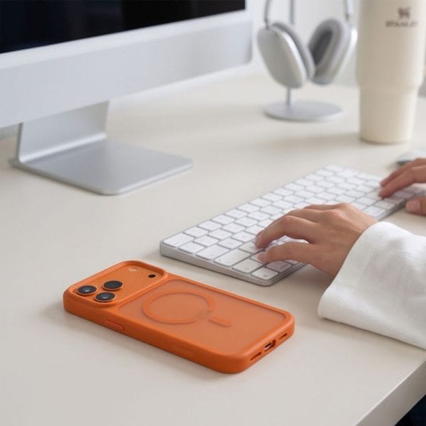 Θήκη iPhone 18 Pro Max / 17 Pro Max Tech-Protect MagMat MagSafe CC Matte Cosmic Orange - Image 6