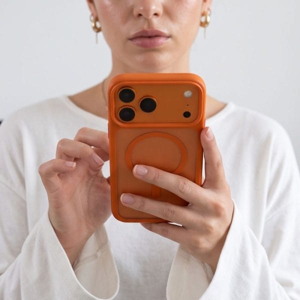 Θήκη iPhone 18 Pro Max / 17 Pro Max Tech-Protect MagMat MagSafe CC Matte Cosmic Orange - Image 7