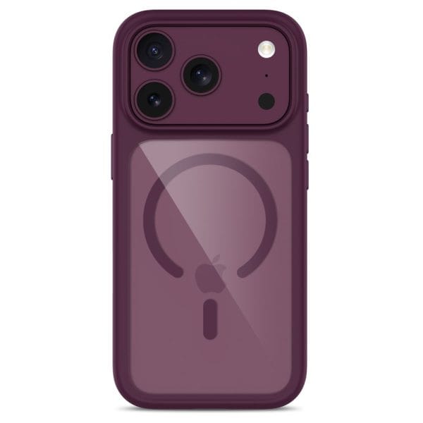 Θήκη iPhone 18 Pro / 17 Pro Tech-Protect MagOne MagSafe CC + Glass 2-Pack Dark Cherry/Clear - Image 4