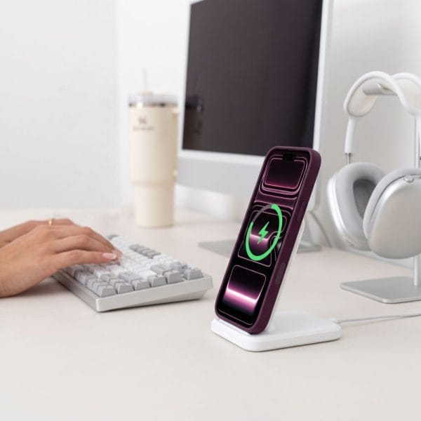 Θήκη iPhone 18 Pro / 17 Pro Tech-Protect MagOne MagSafe CC + Glass 2-Pack Dark Cherry/Clear - Image 8