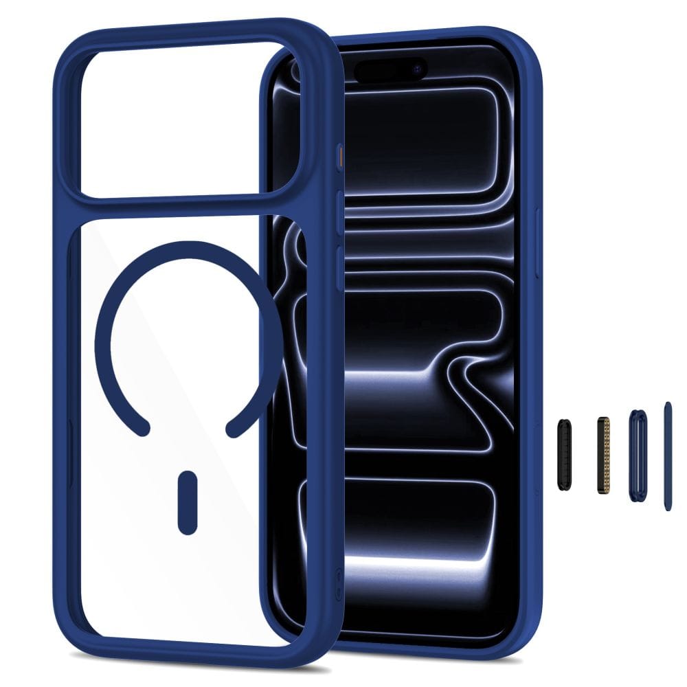 Θήκη iPhone 17 Pro / 18 Pro Tech-Protect MagOne MagSafe CC + Glass 2-Pack Deep Blue/Clear - Image 2