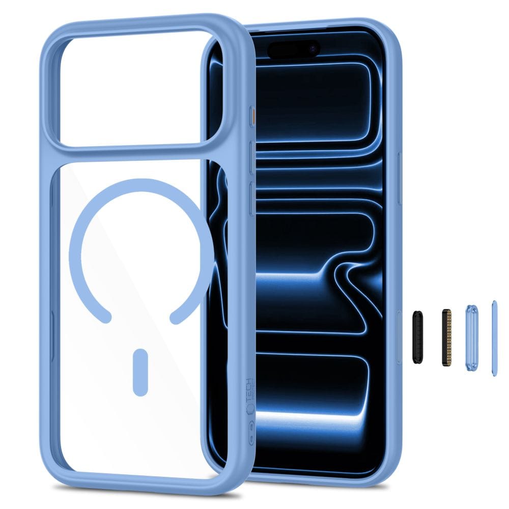 Θήκη iPhone 18 Pro / 17 Pro Tech-Protect MagOne MagSafe CC + Glass 2-Pack Light Blue/Clear - Image 2