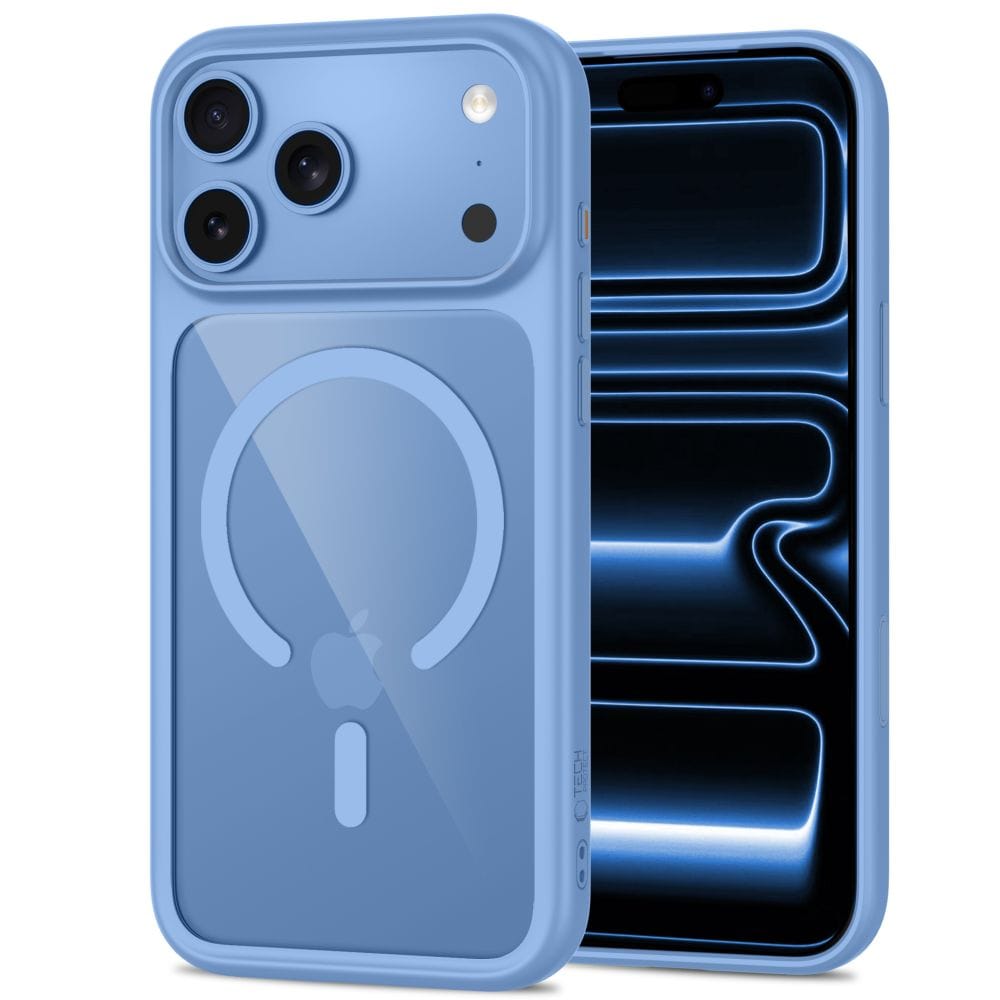 Θήκη iPhone 18 Pro / 17 Pro Tech-Protect MagOne MagSafe CC + Glass 2-Pack Light Blue/Clear - Image 3