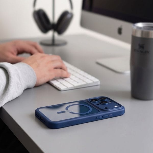 Θήκη iPhone 17 Pro Max / 18 Pro Max Tech-Protect MagOne MagSafe CC + Glass 2-Pack Deep Blue/Clear - Image 10