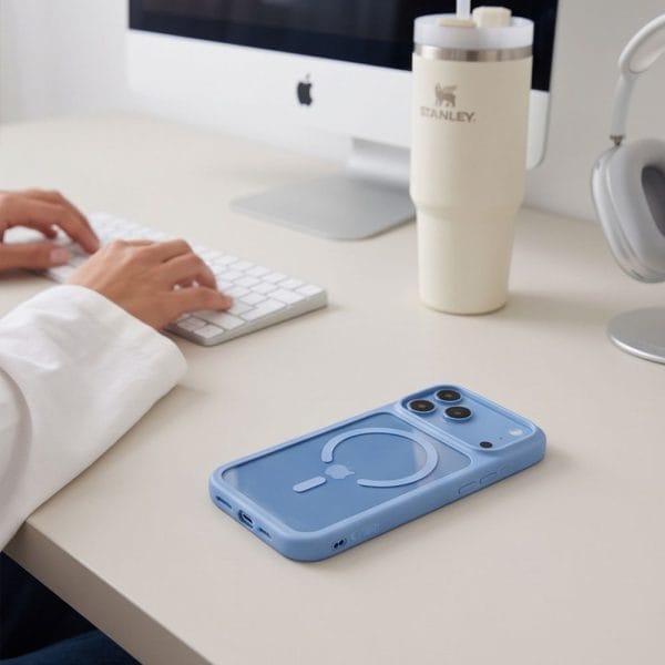 Θήκη iPhone 18 Pro Max / 17 Pro Max Tech-Protect MagOne MagSafe CC + Glass 2-Pack Light Blue/Clear - Image 12