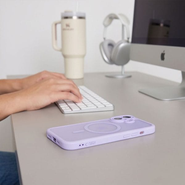 Θήκη iPhone 17 Tech-Protect MagPeak MagSafe CC Matte Lavender - Image 6