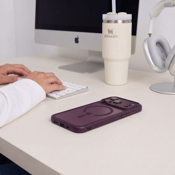 Θήκη iPhone 17 Pro / 18 Pro Tech-Protect MagPeak MagSafe CC Dark Cherry/Clear - Image 7