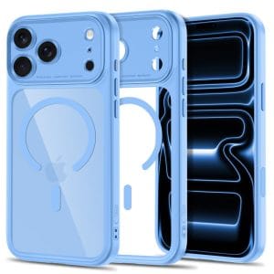 Θήκη iPhone 17 Pro 18 Pro Tech-Protect MagPeak MagSafe CC Light Blue Clear