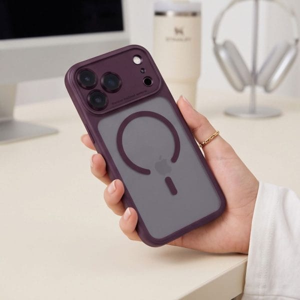 Θήκη iPhone 17 Pro / 18 Pro Tech-Protect MagPeak MagSafe CC Matte Dark Cherry - Image 9