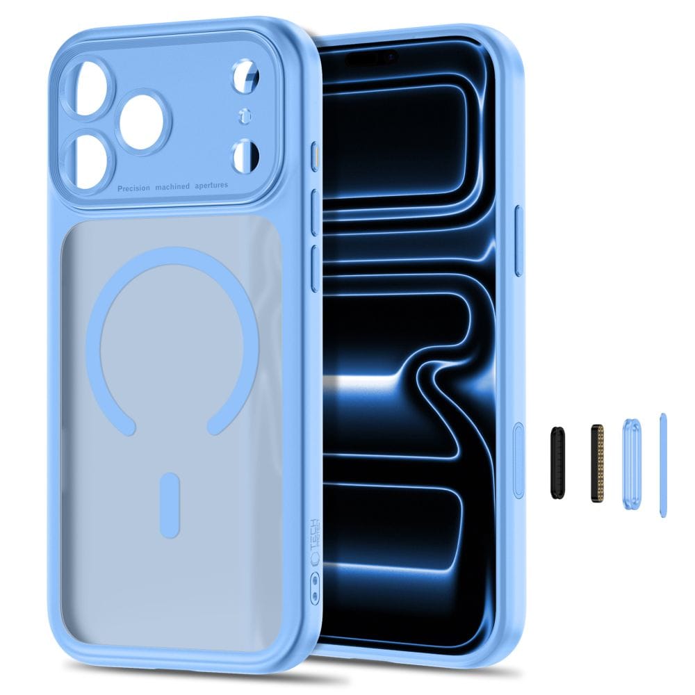 Θήκη iPhone 17 Pro / 18 Pro Tech-Protect MagPeak MagSafe CC Matte Light Blue - Image 2
