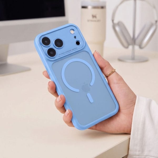 Θήκη iPhone 17 Pro / 18 Pro Tech-Protect MagPeak MagSafe CC Matte Light Blue - Image 5