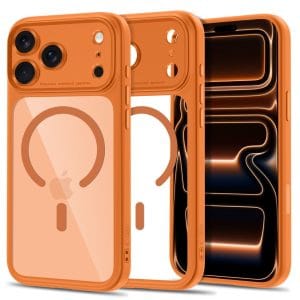 Θήκη iPhone 17 Pro Max / 18 Pro Max Tech-Protect MagPeak MagSafe CC Cosmic Orange/Clear